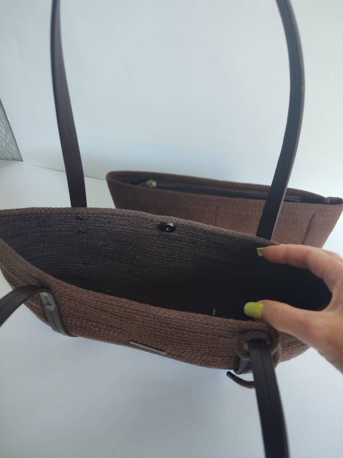 Tasche aus Baumwollkordel braun