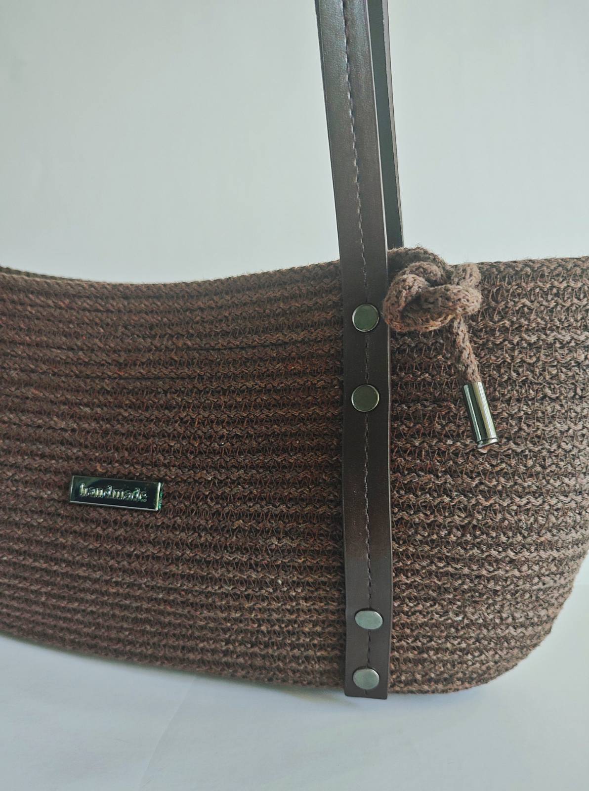 Tasche aus Baumwollkordel braun