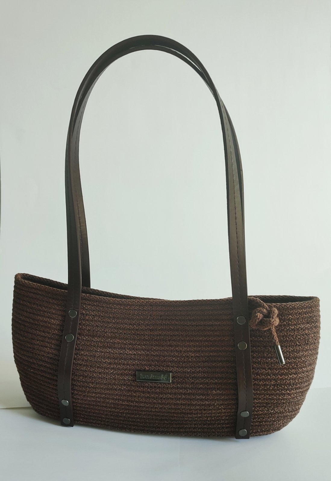 Tasche aus Baumwollkordel braun
