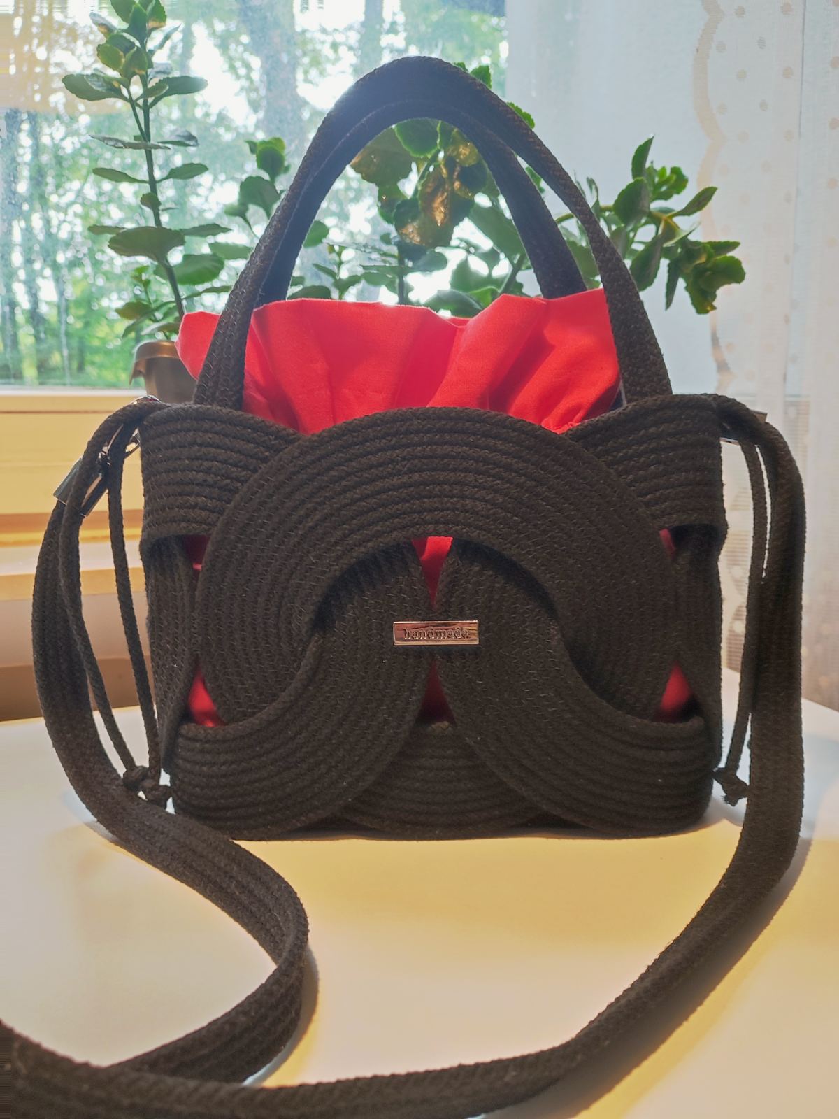 Zickzack-Baumwollkordeltaschen