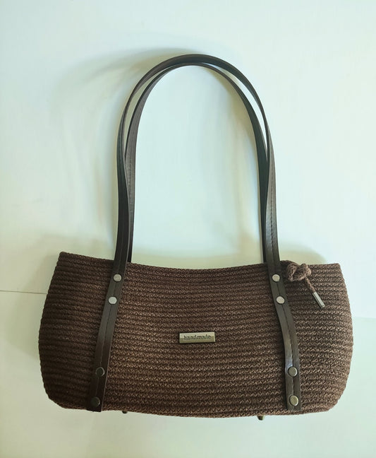 Tasche aus Baumwollkordel braun